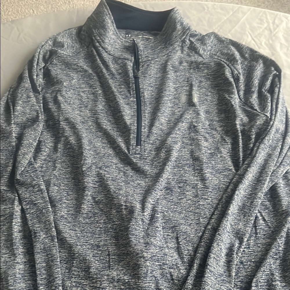 Under Armour Gray Zip Up Sweater Lightweight Knit
